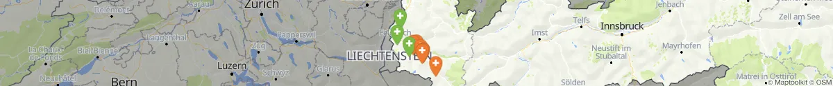 Map view for Pharmacies emergency services nearby Nüziders (Bludenz, Vorarlberg)